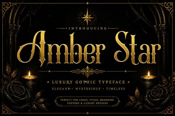 Amber Star Font for Elegant Branding