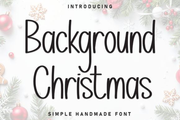 Background Christmas Font