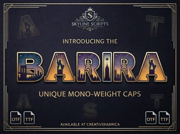 Barira Font: Starry Display for Creative Makers