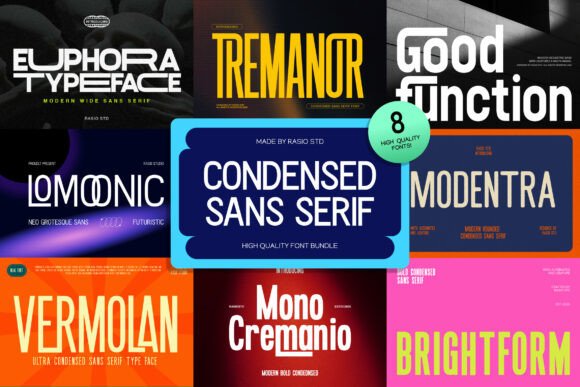 Condensed Sans Serif Bundle for Web Design