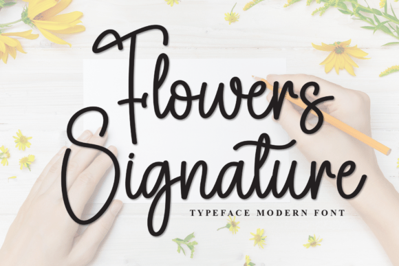 Flowers Signature Font
