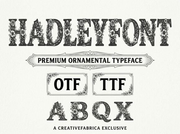 Hadley Font: Ornamental Elegance for Crafters