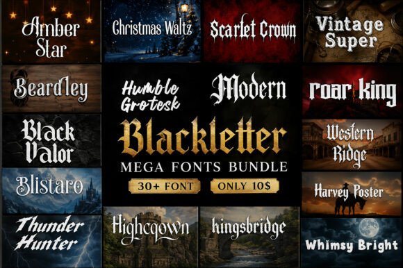 Modern Blackletter Mega Bundle Font