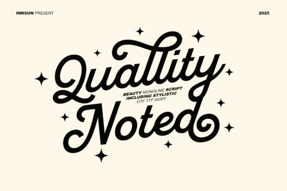 Quallity Noted Font for Web Design