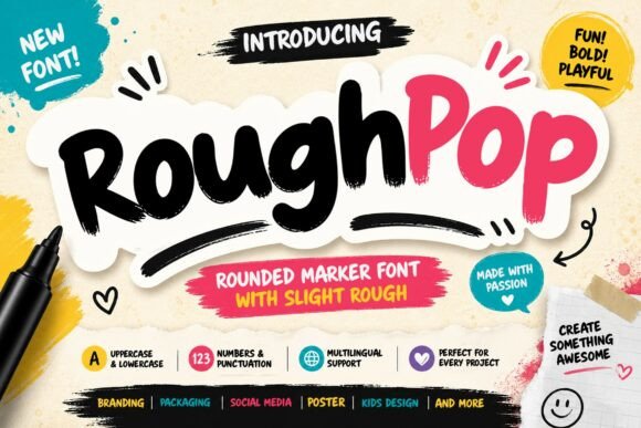 Rough Pop Marker Font