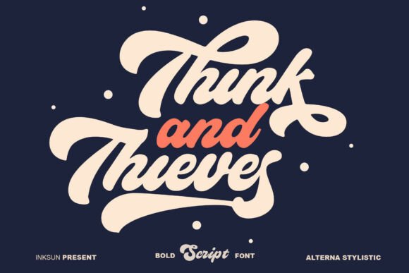 Think and Thieves Font for Editorial Design